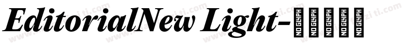 EditorialNew Light字体转换
